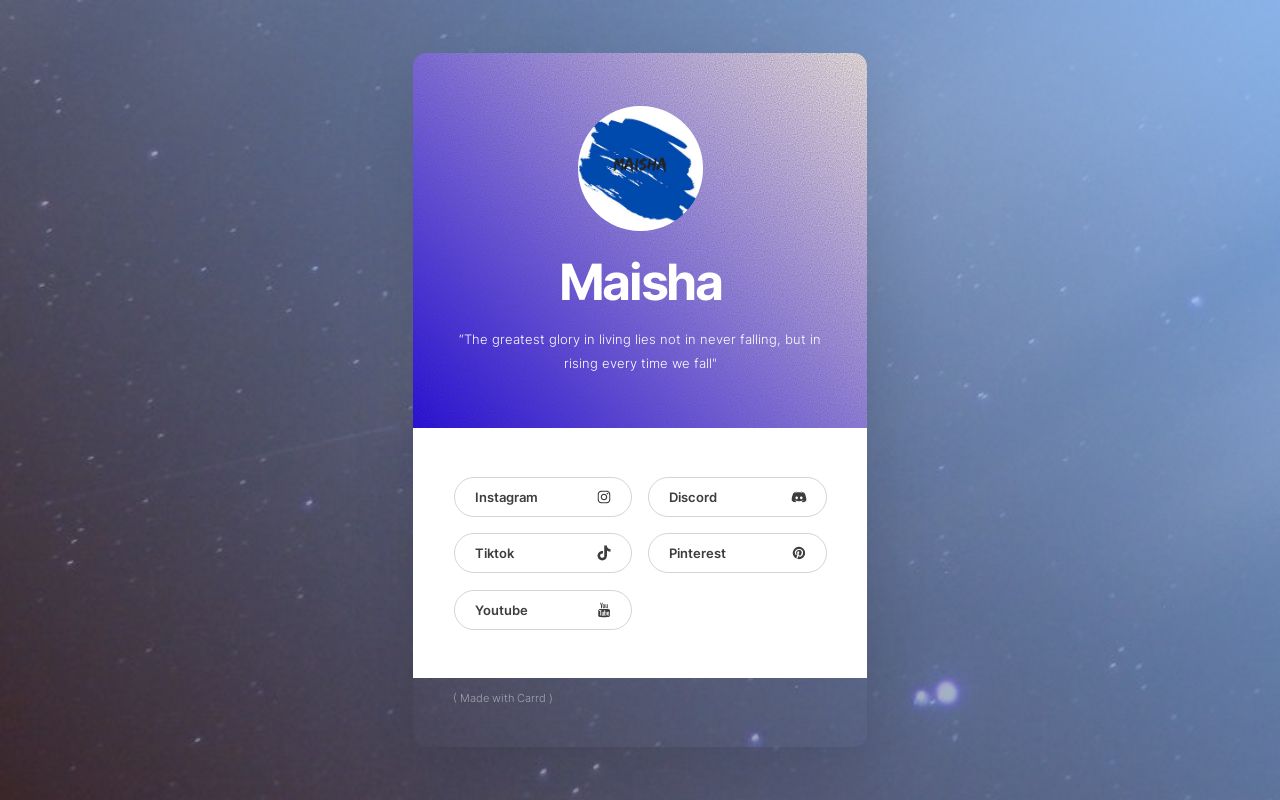 Carrd profile picture for @maisha